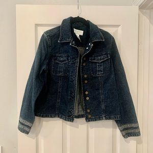Liz Claiborne Liz Wear Petite denim jean jacket size M petite